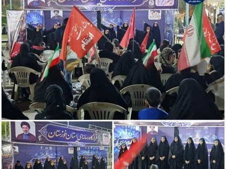 بسیج رسانه خوزستان در سوگ قائد شهید امت  میدان‌داری رسانه‌ای در بلوار گلستان اهواز