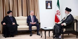 رهبر انقلاب اسلامی در دیدار رئیس جمهور ازبکستان: قرابت تاریخی، فرهنگی و علمی ایران و ازبکستان بینظیر است