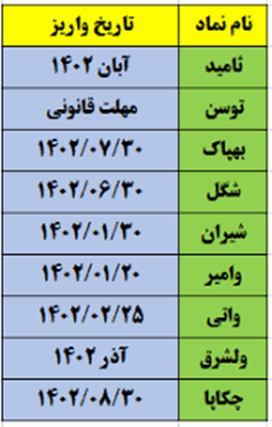 جزئیات کدال/ زمانبندی پرداخت سود سهام