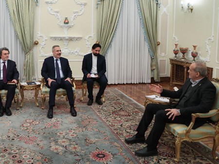 دیدار وزیر خارجه ترکیه با رئیس جمهور؛ پزشکیان در دیدار فیدان : کشورهای اسلامی شرایط را تسهیل و از پیچیده‌ کردن مسائل پرهیز کنند