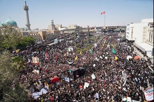 تشییع و وداع باشکوه با آقای شهید ایران در نجف و کربلا
