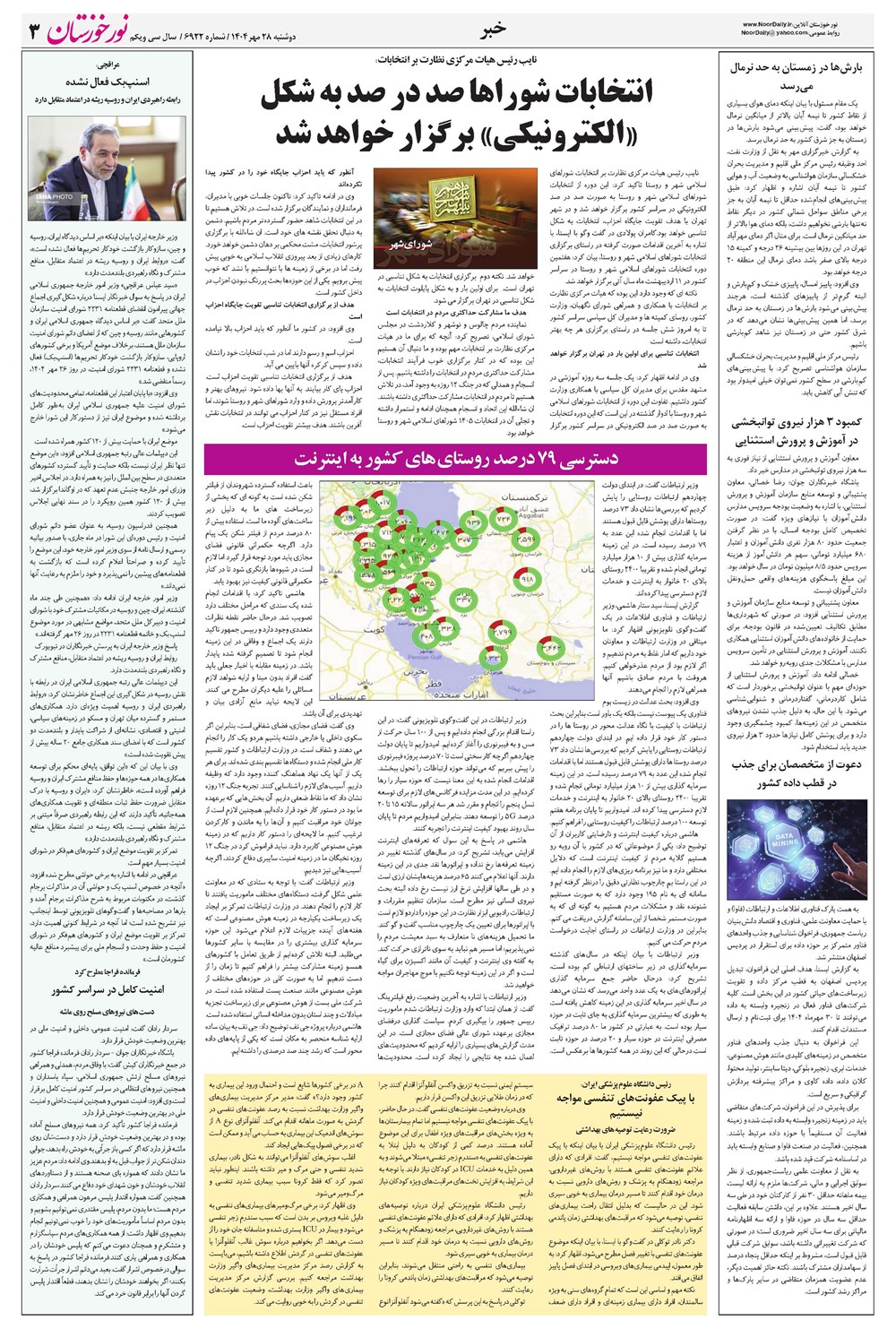 روزنامه تاریخ ۲۹ مهر ۱۴۰۴